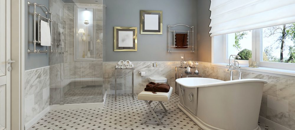 baño con muebles-de-estilo-clásico y atemporal